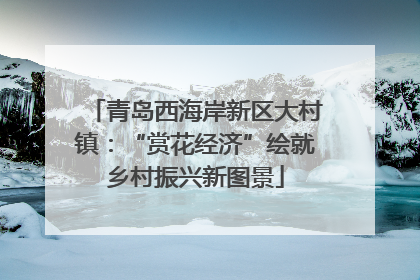青岛西海岸新区大村镇：“赏花经济”绘就乡村振兴新图景