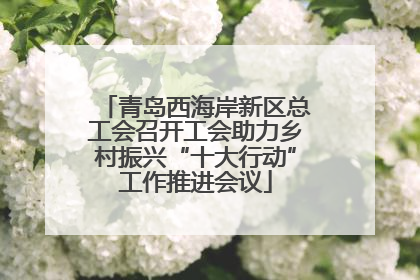 青岛西海岸新区总工会召开工会助力乡村振兴“十大行动”工作推进会议