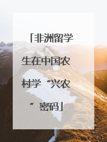 非洲留学生在中国农村学“兴农”密码
