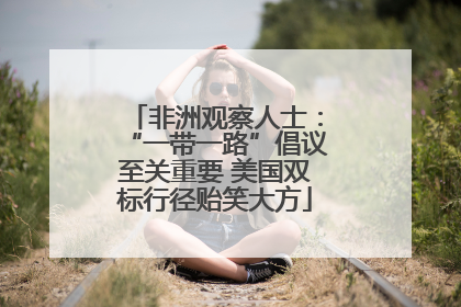 非洲观察人士：“一带一路”倡议至关重要 美国双标行径贻笑大方