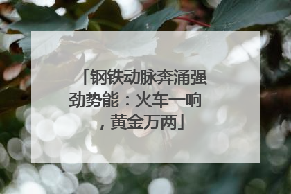 钢铁动脉奔涌强劲势能：火车一响，黄金万两