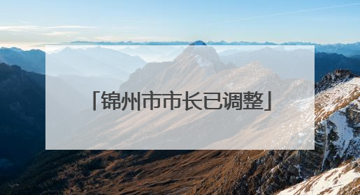 锦州市市长已调整