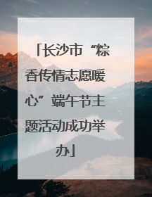 长沙市“粽香传情志愿暖心”端午节主题活动成功举办