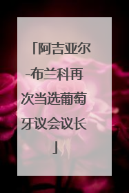 阿吉亚尔-布兰科再次当选葡萄牙议会议长