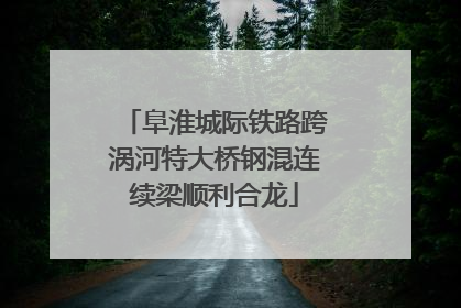 阜淮城际铁路跨涡河特大桥钢混连续梁顺利合龙