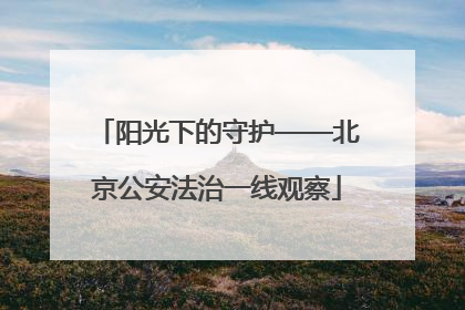 阳光下的守护——北京公安法治一线观察
