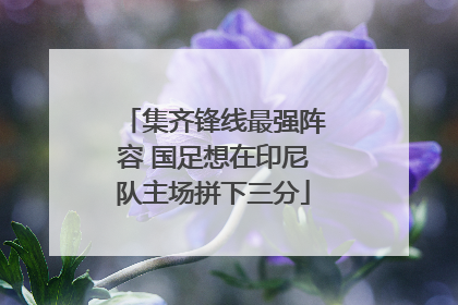 集齐锋线最强阵容 国足想在印尼队主场拼下三分