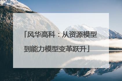 风华高科：从资源模型到能力模型变革跃升