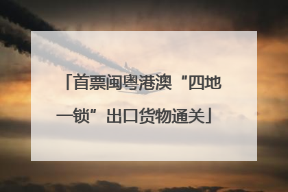 首票闽粤港澳“四地一锁”出口货物通关