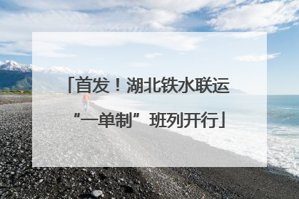 首发！湖北铁水联运“一单制”班列开行