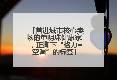 首进城市核心卖场的董明珠健康家，正撕下“格力=空调”的标签