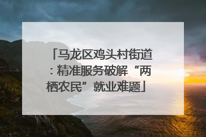 马龙区鸡头村街道：精准服务破解“两栖农民”就业难题