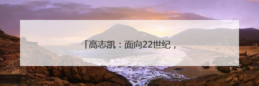 高志凯：面向22世纪，打造深圳世界级城市封面