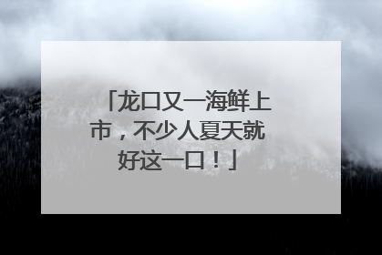 龙口又一海鲜上市，不少人夏天就好这一口！