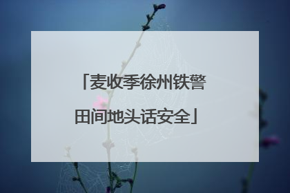 麦收季徐州铁警田间地头话安全