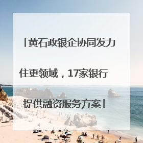 黄石政银企协同发力住更领域，17家银行提供融资服务方案
