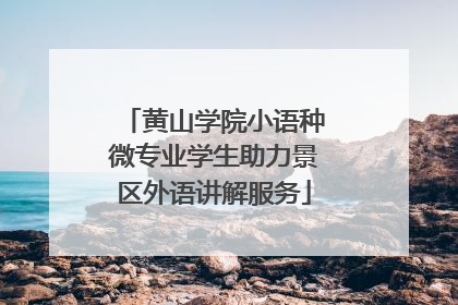 黄山学院小语种微专业学生助力景区外语讲解服务