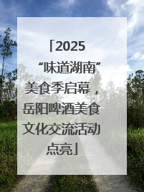 2025 “味道湖南”美食季启幕，岳阳啤酒美食文化交流活动点亮
