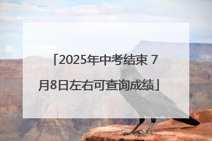 2025年中考结束 7月8日左右可查询成绩