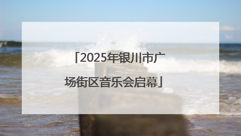 2025年银川市广场街区音乐会启幕