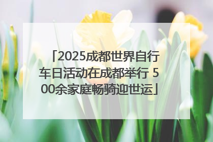 2025成都世界自行车日活动在成都举行 500余家庭畅骑迎世运