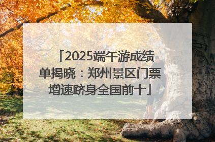 2025端午游成绩单揭晓：郑州景区门票增速跻身全国前十