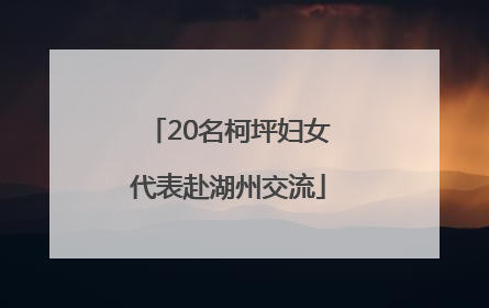 20名柯坪妇女代表赴湖州交流