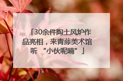 30余件陶土风炉作品亮相，来青藤美术馆听 “小伙呢喃”