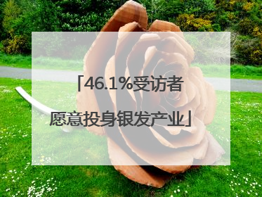 46.1%受访者愿意投身银发产业