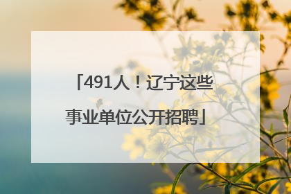 491人！辽宁这些事业单位公开招聘