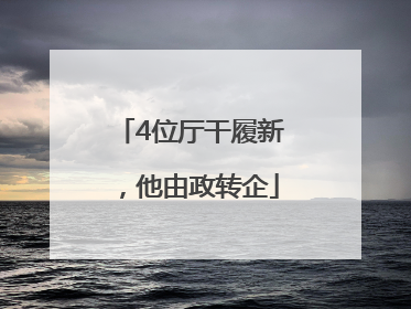 4位厅干履新，他由政转企