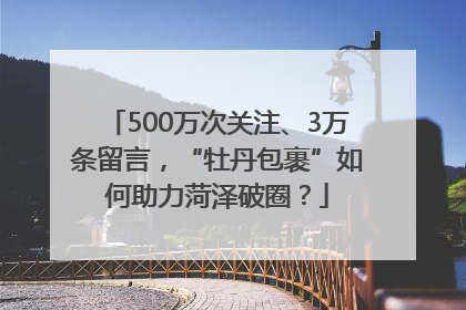 500万次关注、3万条留言，“牡丹包裹”如何助力菏泽破圈？