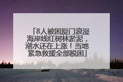 8人被困厦门浪漫海岸线红树林淤泥，潮水还在上涨！当地紧急救援全部脱困